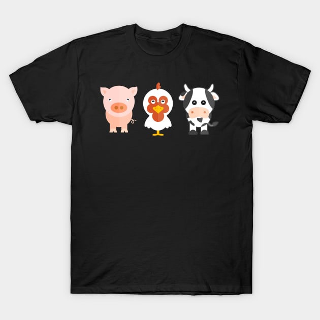 Farm Animals Cute T-Shirt by Imutobi